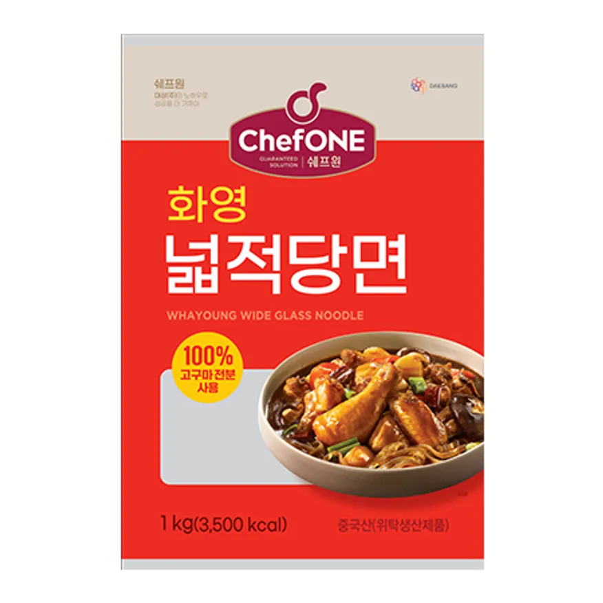 쉐프원 화영넓적당면 1kg 이미지