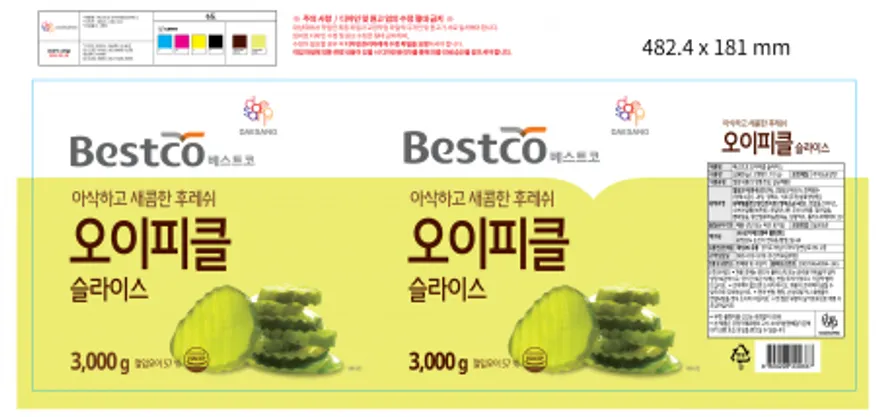 베스트코오이피클슬라이스3kg 이미지