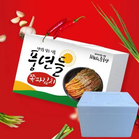 풍년들 알싸한 업소용 대용량 쪽파김치 10kg (아이스박스)