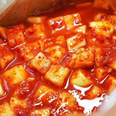 업소용 대용량 풍년들 수입 깍두기 중국산 10kg 종이박스 이미지