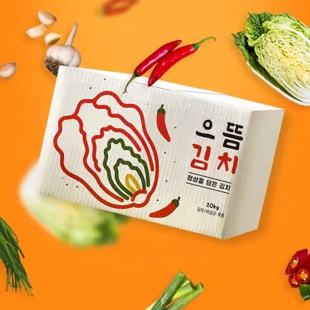 업소용 대용량 으뜸 수입 배추 포기김치 중국산 10kg 종이박스