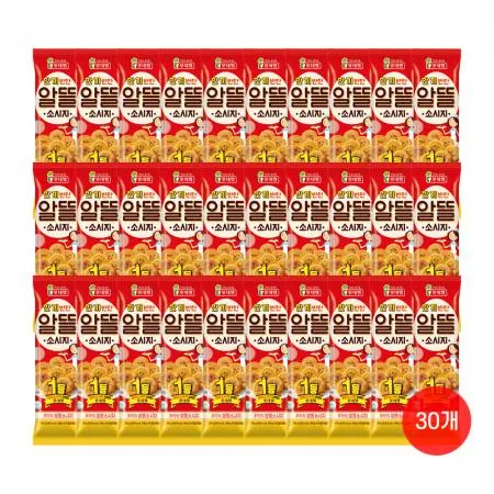 롯데햄 알뜰소시지 150g 30개 1box 옛날도시락 반찬 분홍소세지