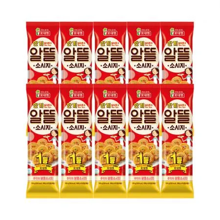 롯데햄 알뜰소시지 150g 10개 옛날도시락 반찬 분홍소세지