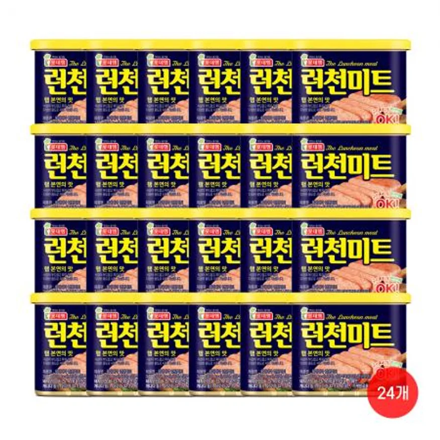 롯데햄 런천미트 340g 24개 1박스 햄 통조림 부대찌개 이미지