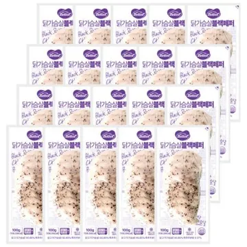 베러앤베러 냉동 닭가슴살 슬라이스 블랙페퍼 100g 20개