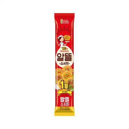 롯데햄 알뜰소시지 500g 15개 1box 옛날도시락 반찬 분홍소세지 이미지