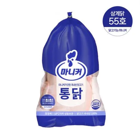 마니커 삼계 55호 530g 1봉 삼계탕용 통닭 냉동 생닭