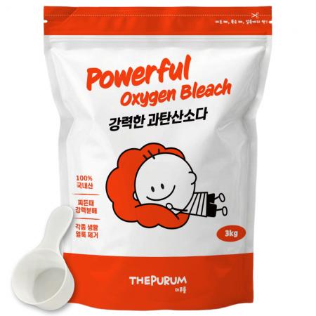 더푸룸 과탄산소다 3kg 애벌빨래 표백 탈취 가루세제