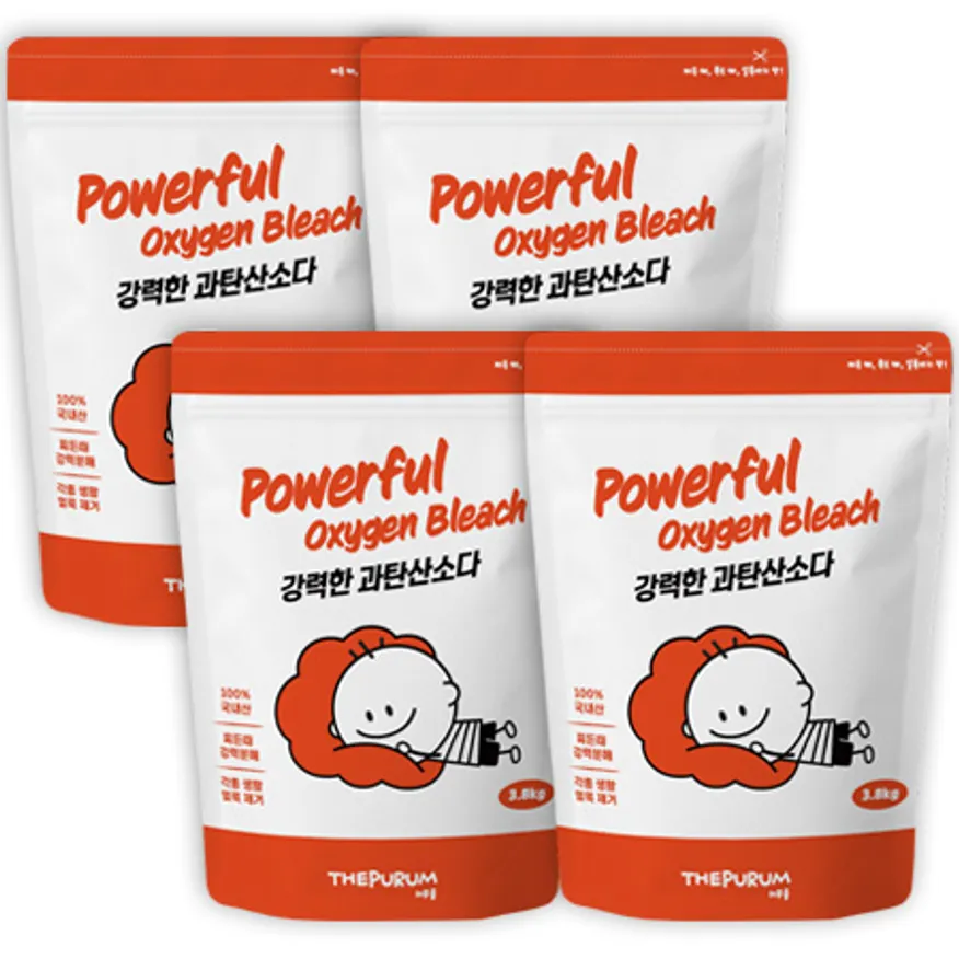 더푸룸 과탄산소다 3.8kg 4개 대용량 표백 얼룩제거 세제 이미지