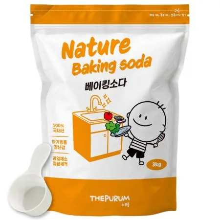 더푸룸 베이킹소다 100% 3kg 천연 위생관리 냄새제거 가루세제
