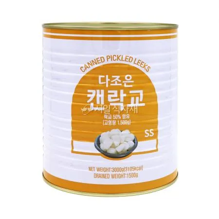 이엔 다조은 캔 락교 2S 통조림 3kg 절임 피클 일식 횟집 초밥집 업소용 대용량