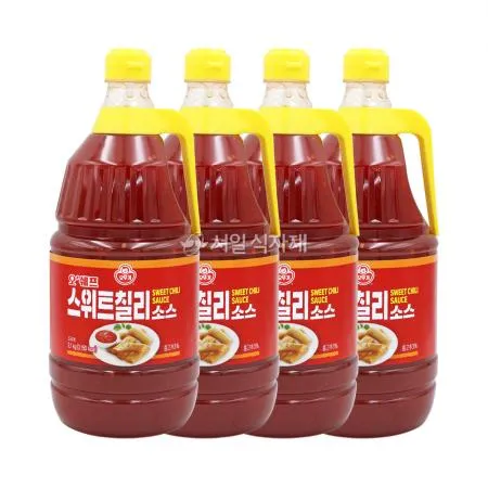 오쉐프 스위트 칠리 소스 2.1kg X 4개 1박스 월남쌈 샤브샤브 튀김 업소용 대용량 