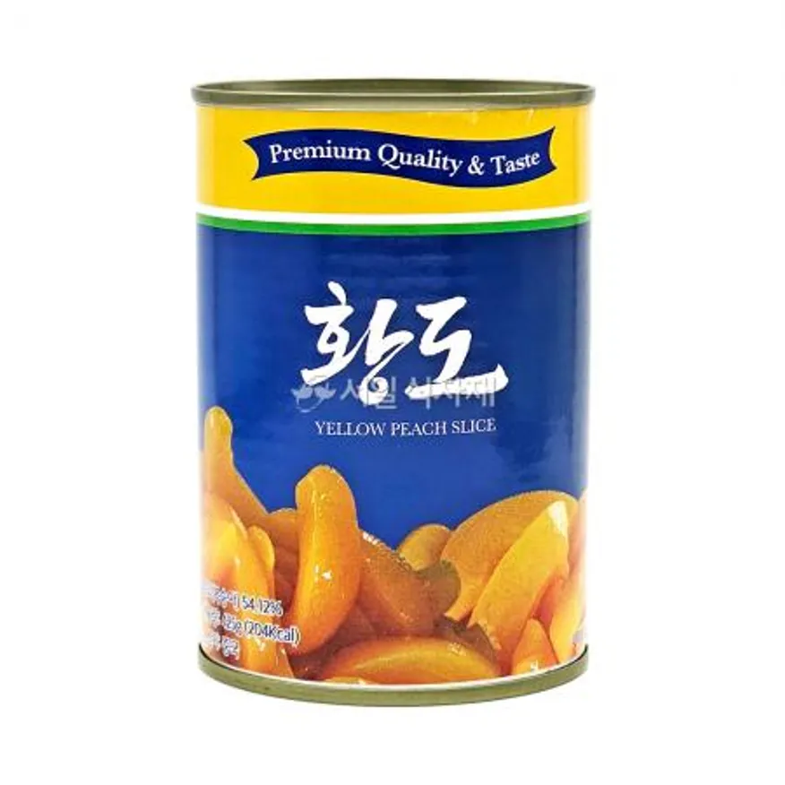 삼도 황도 슬라이스 425g 캔 과일 복숭아 통조림 이미지