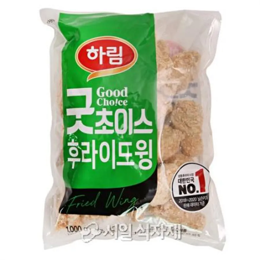 하림 굿초이스 후라이드 윙 봉 냉동 치킨 1kg 이미지