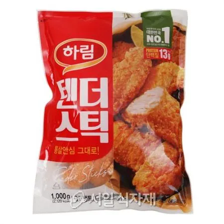 하림 텐더 스틱 1kg 국내산 닭고기 안심 통살 치킨 튀김 간식 안주