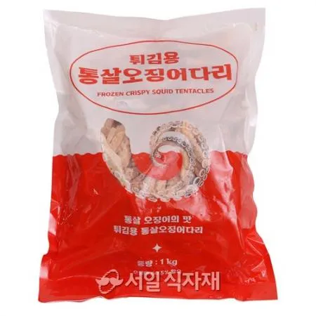 아쿠아링크 튀김용 통살오징어다리 오징어튀김 1kg
