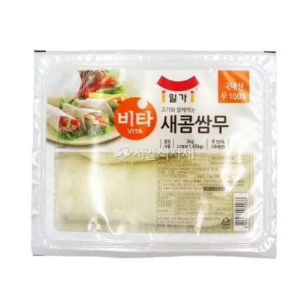일가 비타 새콤 쌈무 3kg 무쌈 업소용 식당용 대용량