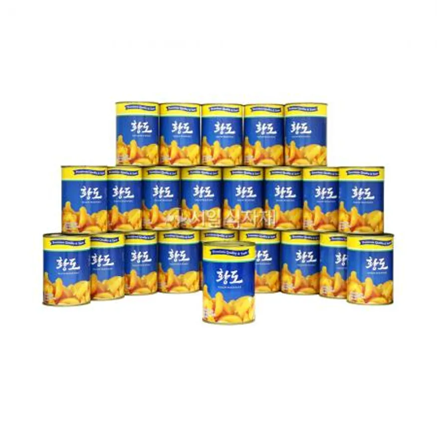 삼도 황도 슬라이스 425g X 24개 1박스 캔 과일 복숭아 통조림 이미지