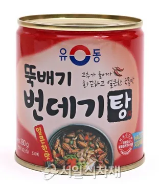 유동 뚝배기 번데기탕 얼큰한 맛 호프 술 안주 280g X 24개 1박스