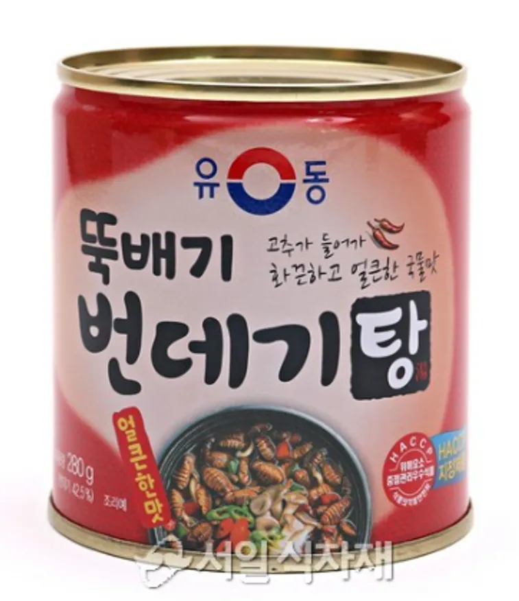 유동 뚝배기 번데기탕 얼큰한 맛 호프 술 안주 280g X 24개 1박스 이미지
