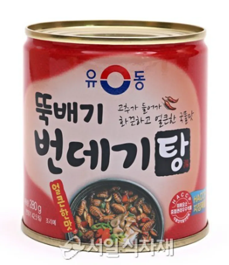 유동 뚝배기 번데기탕 얼큰한 맛 호프 술 안주 280g X 24개 1박스 이미지