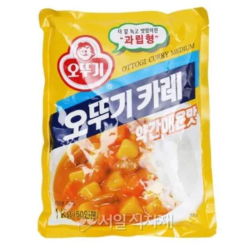 오뚜기 카레 가루 과립형 약간매운맛 1kg (50인분)