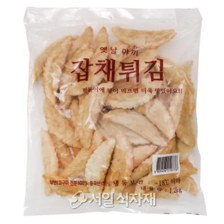만복식품 옛날 야끼 잡채튀김 1.2kg 야끼만두 분식 간식 떡볶이 튀김 사이드