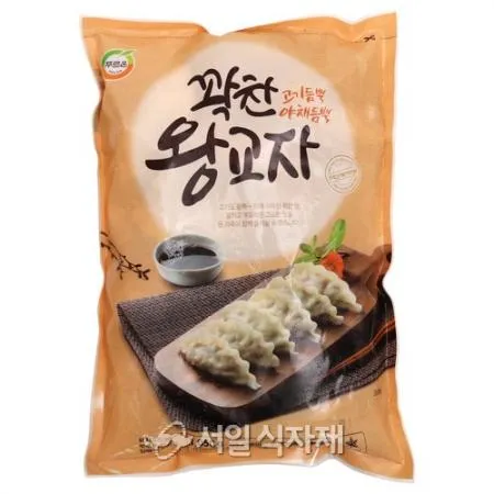 푸르온 꽉찬 왕교자 만두 1050g 고기만두 왕만두 분식 간식 안주 사이드