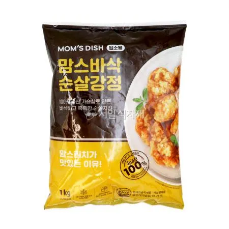 맘스터치 맘스바삭 순살 강정 1kg 치킨 가라아게 가라게 튀김 안주 간식