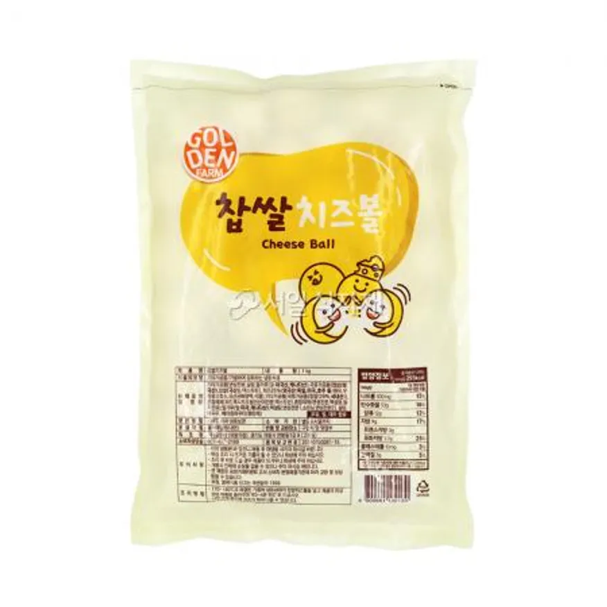 골든팜 찹쌀 치즈볼 1kg 생지 간식 분식 야식 안주 사이드 메뉴 이미지