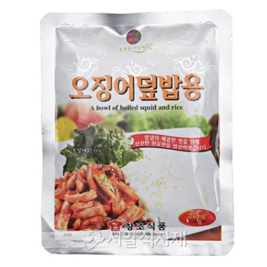 창조식품 오징어 덮밥용 215g 간편식 즉석요리 레토르트 밀키트 볶음 덮밥 소스 이미지