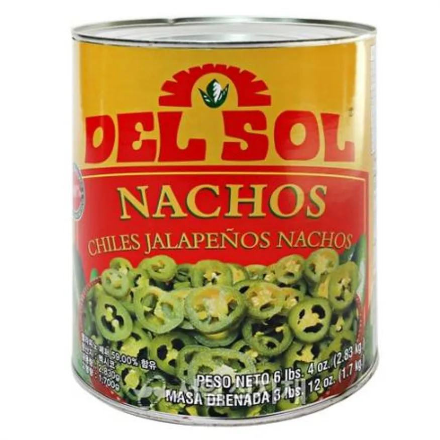 델솔 나쵸 슬라이스 할라피뇨 페퍼스 업소용 대용량 2.83kg 이미지