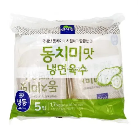 면사랑 동치미맛 냉면 육수 1.7kg (340gX5개입) 이미지