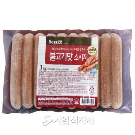 베스트코 불고기맛 소시지 1kg (냉동)