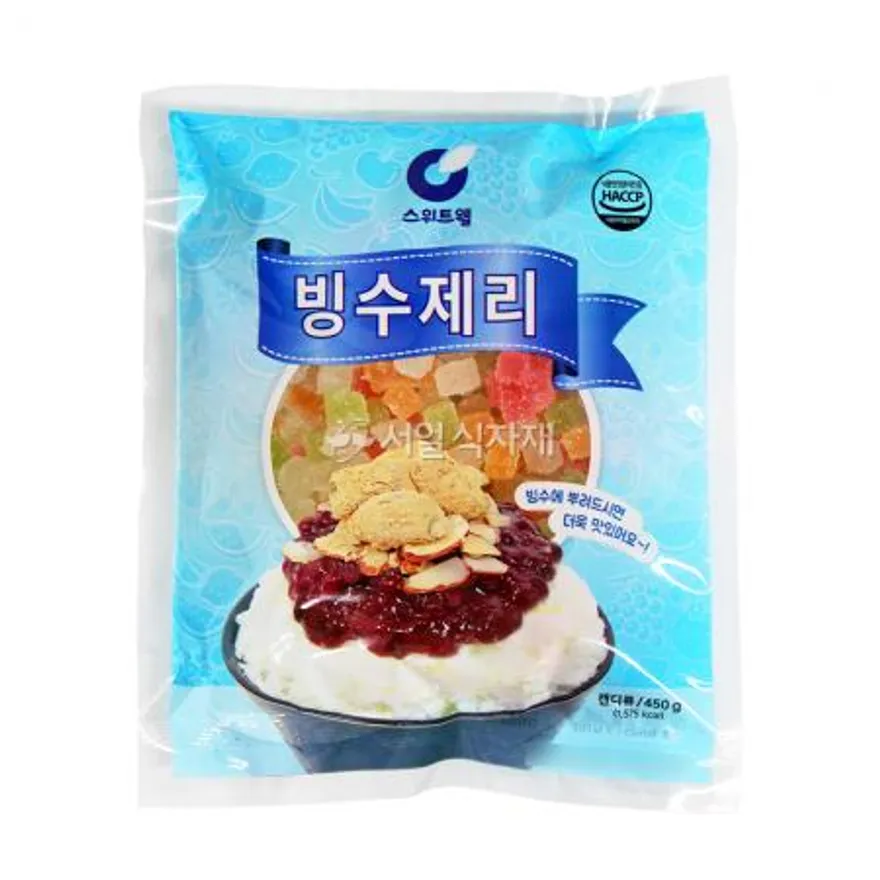스위트웰 옛날 빙수 제리 450g 팥빙수 젤리 재료 토핑 이미지
