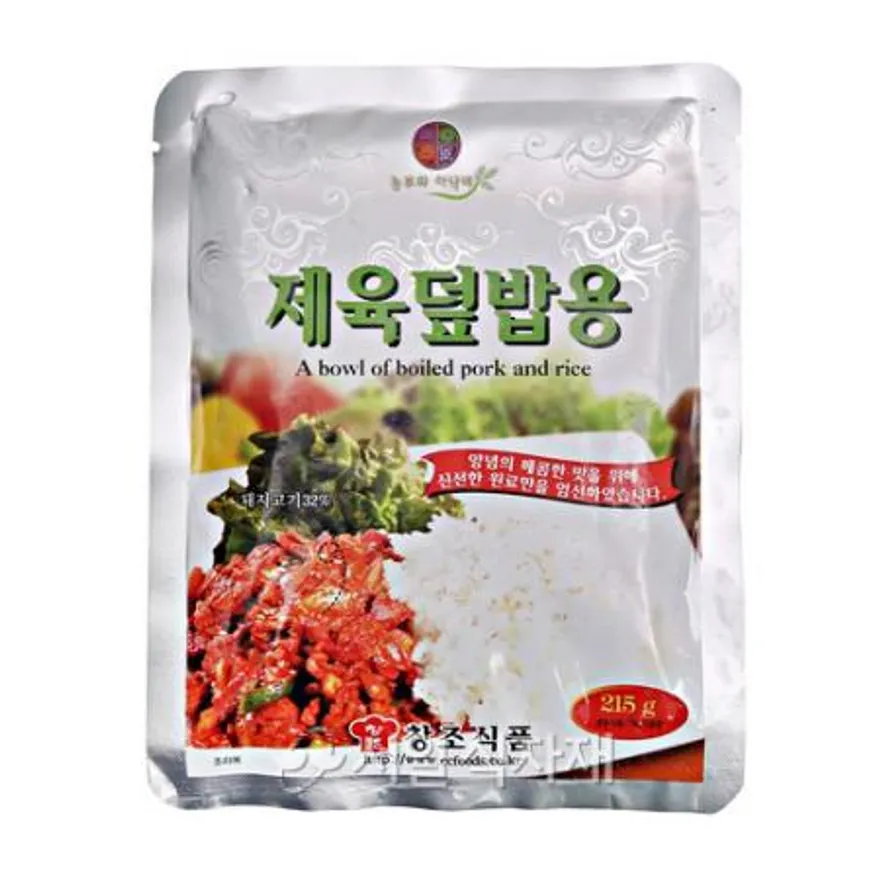 창조식품 제육 덮밥용 215g 간편식 즉석요리 레토르트 밀키트 볶음 덮밥 소스 이미지