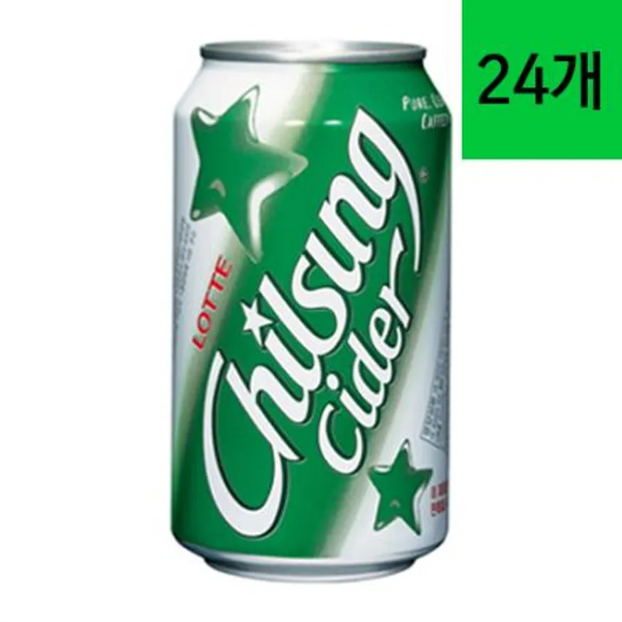 칠성 사이다 캔 355mlX24개 1박스 이미지