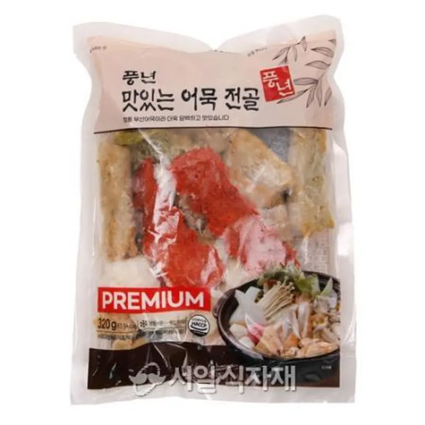 풍년 맛있는 어묵 전골 320g (소스 포함) 종합 모듬 오뎅 탕 호프 주점 술집 안주 캠핑 이미지
