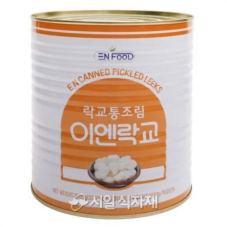 이엔 락교 통조림 캔 2S 3.2kg 절입 피클 일식 횟집 초밥집 업소용 대용량