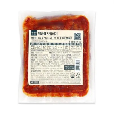 모노쉐프 매콤 돼지 껍데기 320g 호프 포차 주점 술 안주 야식