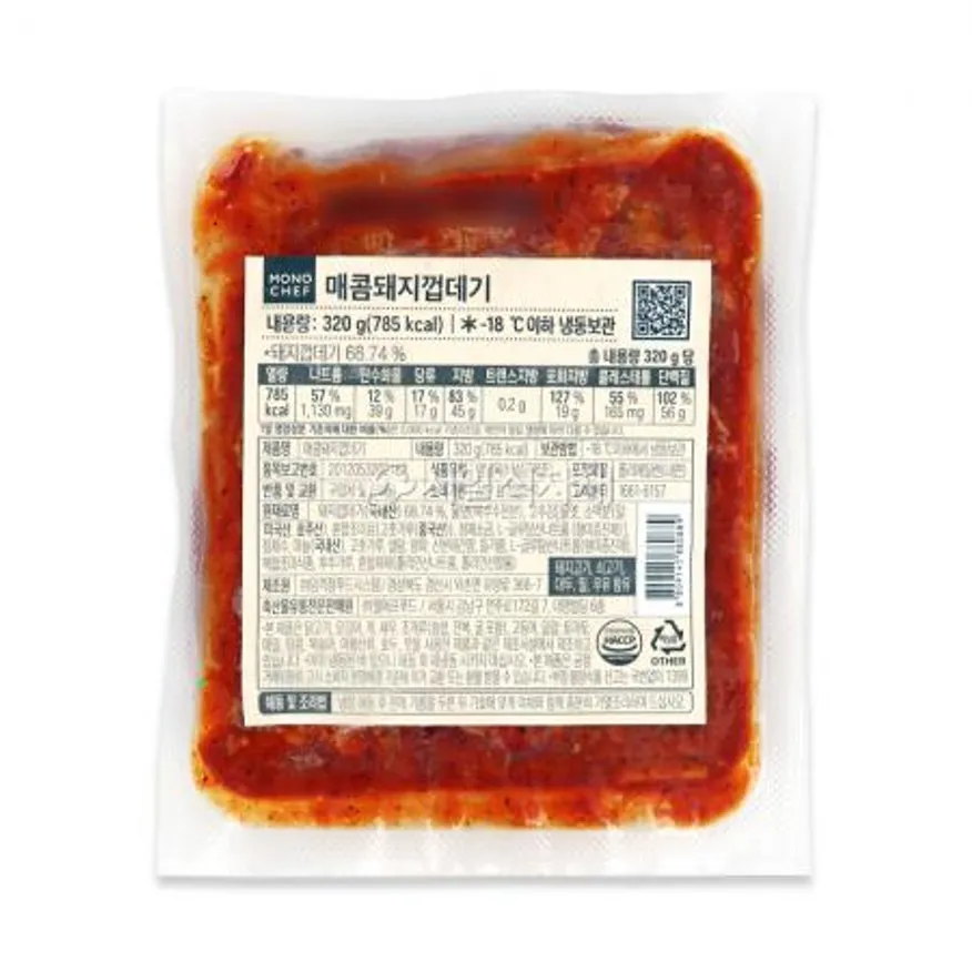 모노쉐프 매콤 돼지 껍데기 320g 호프 포차 주점 술 안주 야식 이미지