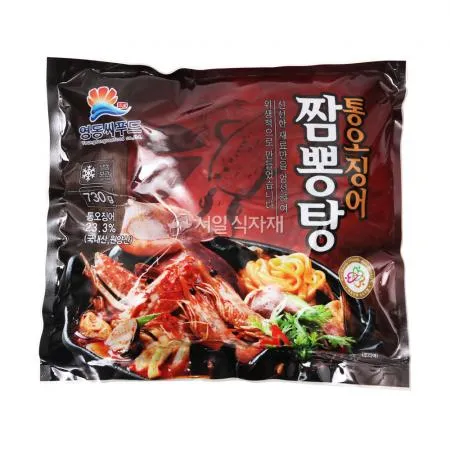 영동씨푸드 통오징어 짬뽕탕 730g 간편 요리 탕 밀키트 레토르트 안주 해장