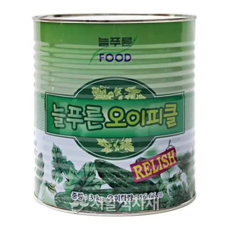 늘푸른 오이피클 렐리쉬 3kg 다진 피클 핫도그 샌드위치 토핑용 대용량 업소용