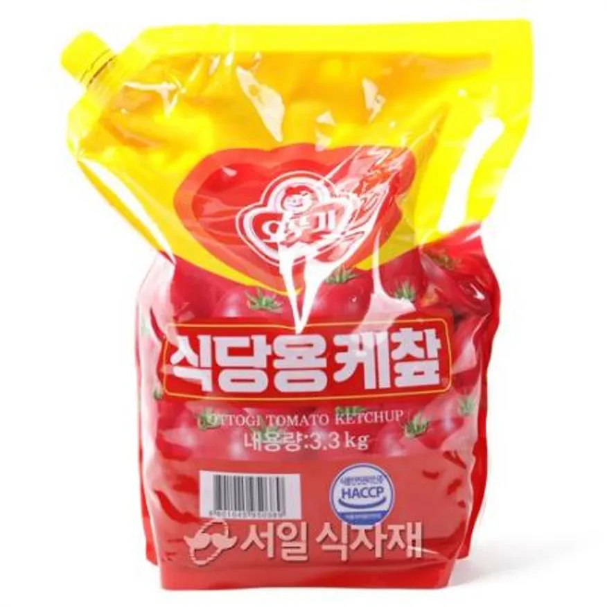 오뚜기 식당용 케찹 스파우트팩 3.3kg 케챂 케첩 업소용 대용량 이미지