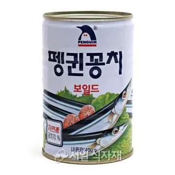 펭귄 꽁치 보일드 통조림 캔 400g X 24개 1박스