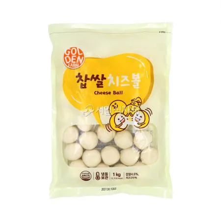 골든팜 찹쌀 치즈볼 1kg 생지 간식 분식 야식 안주 사이드 메뉴
