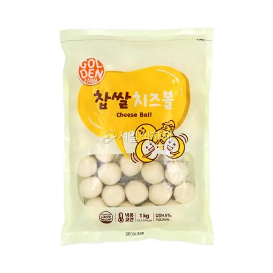 골든팜 찹쌀 치즈볼 1kg 생지 간식 분식 야식 안주 사이드 메뉴 이미지