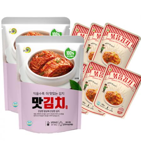 일미 맛김치 80g (10팩)+볶음김치100g(10팩) - 최저가 사업자 식자재 | 식봄