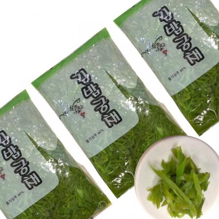 (신제품) 원효 김밥궁채 10KG(1KGx10팩) 오이대신 채썬 줄기상추 소스 안주