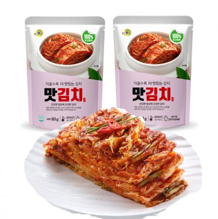 일미 맛김치 80g x140팩 (아이스박스) 편의점 무인라면 반찬 캠핑장